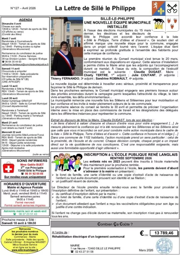 Image du document N127 Lettre d&rsquo;avril