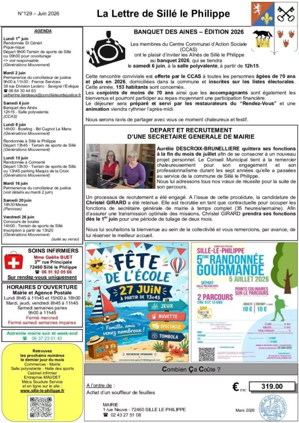 Image du document N129 Lettre de juin