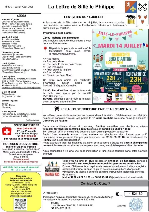 Image du document N130 Lettre de juillet aout 2026