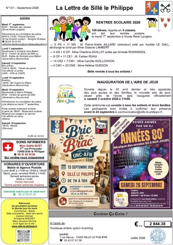 Image du document N131 Lettre de septembre 2026